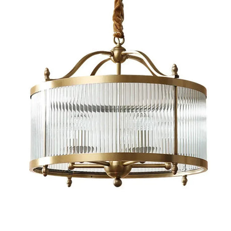 Gold Glass Chandelier E14 Bulb Fixture