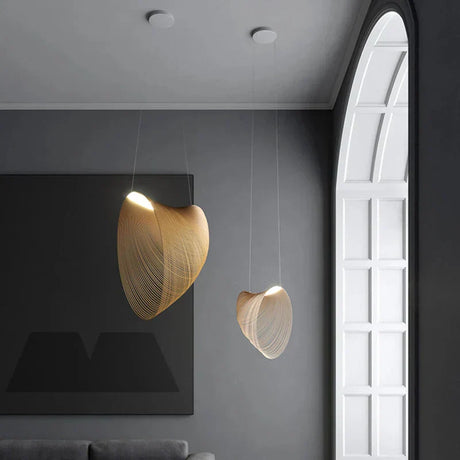Marino minimalist wooden pendant lamp for staircases and kitchens