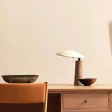 Downward shade table lamp for reading corners