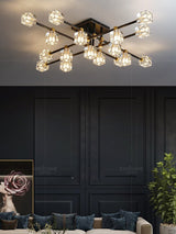 Black and Gold Crystal Chandelier for Dining Room
