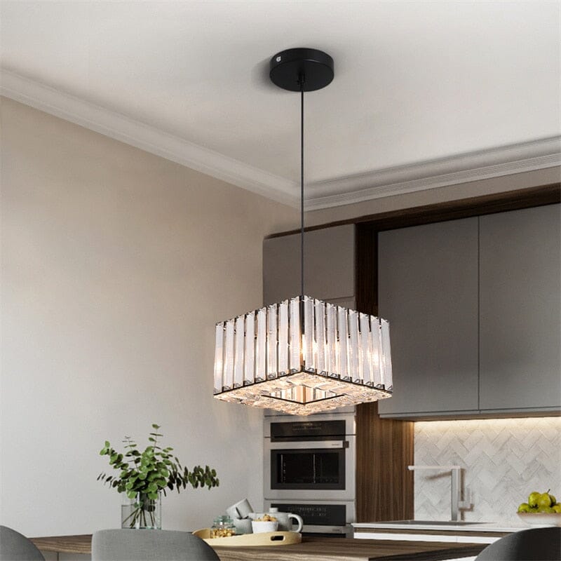 compact crystal chandelier for dining room decor