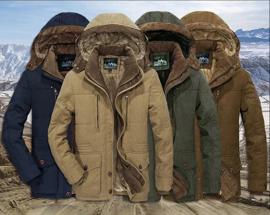 Mens Parka Front Profile View