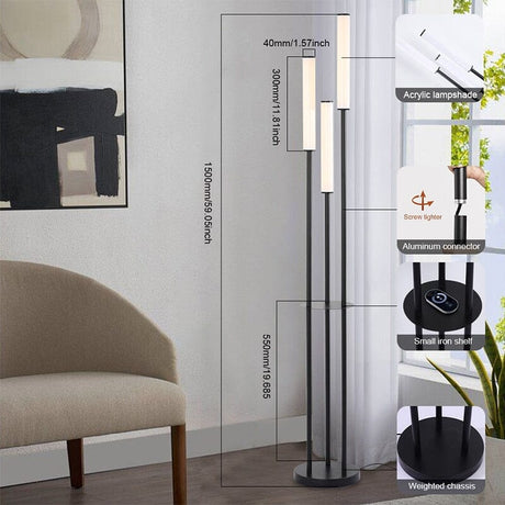 Solare Floor Lamp for Living Room Reading Nook