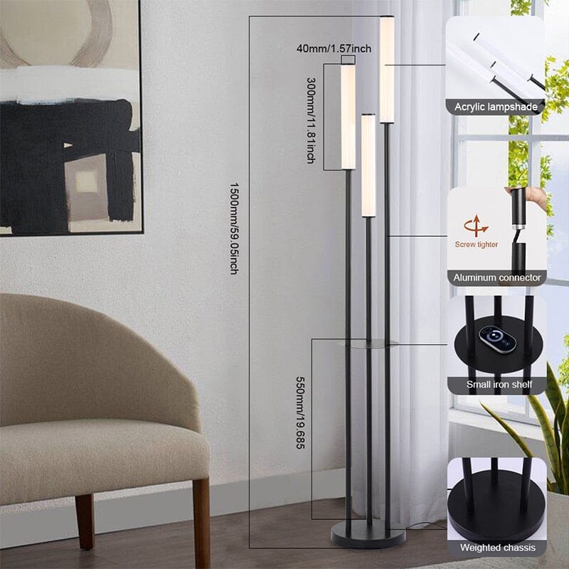 Solare Floor Lamp for Living Room Reading Nook