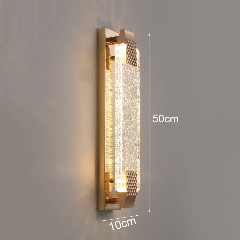 Sparkling crystal bubble wall light fixture