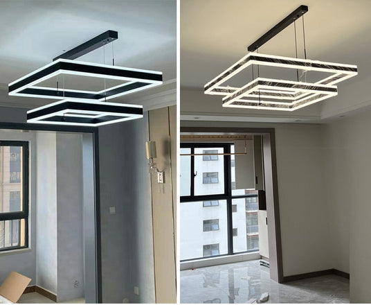 Chandelier – Brass and Acrylic Design