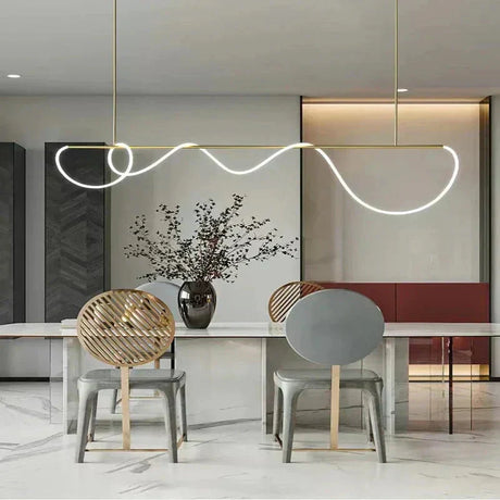 Metal chandelier warm ambient glow