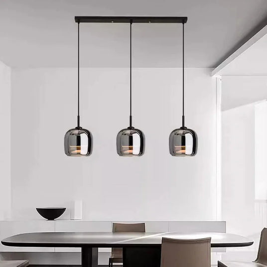 Nordic LED Pendant Light Close-Up of Glass Shade