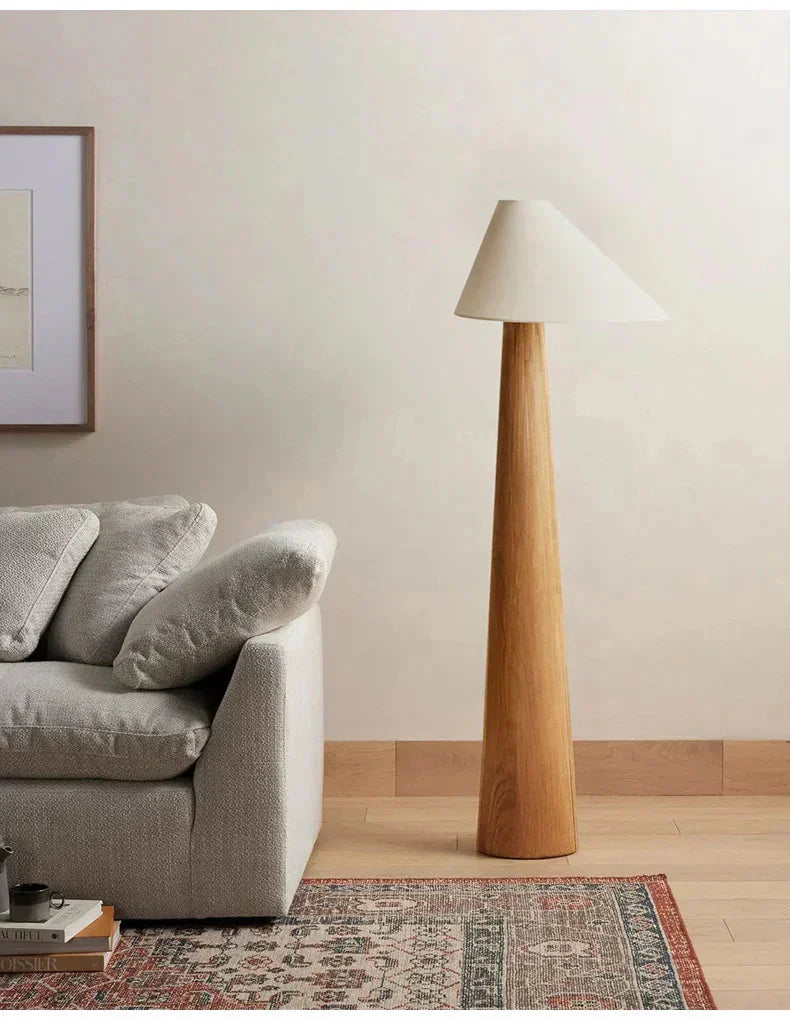 Vintage Wood Floor Lamp for Foyer Lighting
