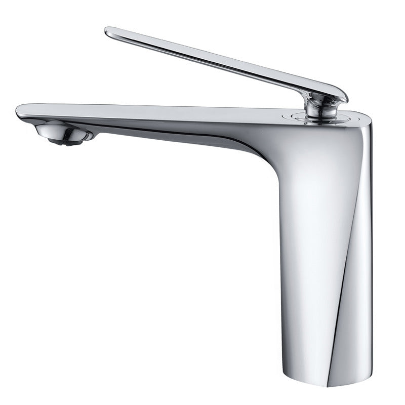 Brass vessel faucet - curved spout profile