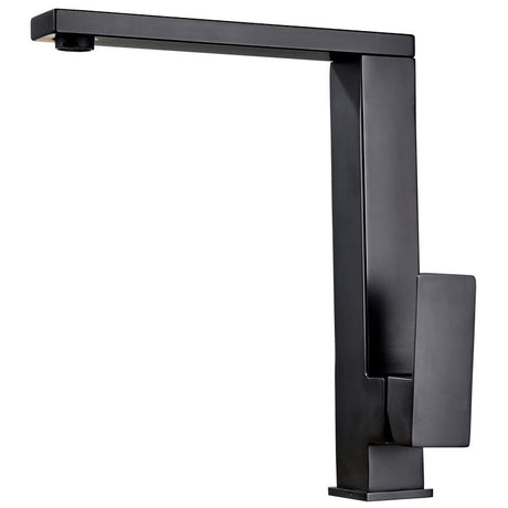 Stainless steel kitchen faucet installed in a kitchen setting