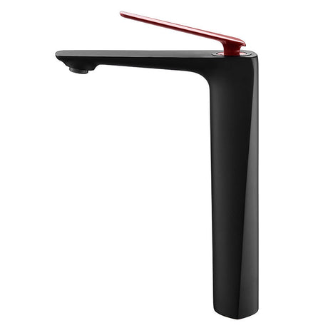 Single-handle brass vessel faucet for small bathroom spaces