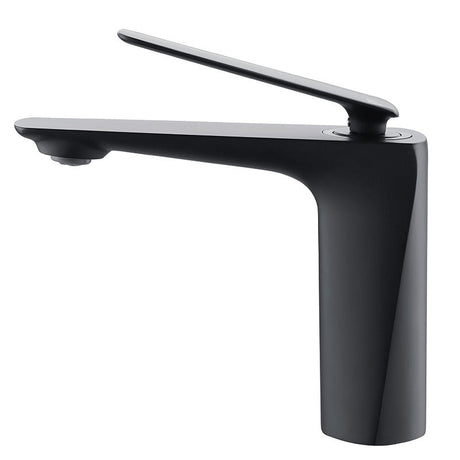 Brass vessel faucet installed in a bathroom setting