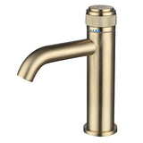 Single-handle bathroom mixer faucet installed in a bathroom setting - chrome finish spout