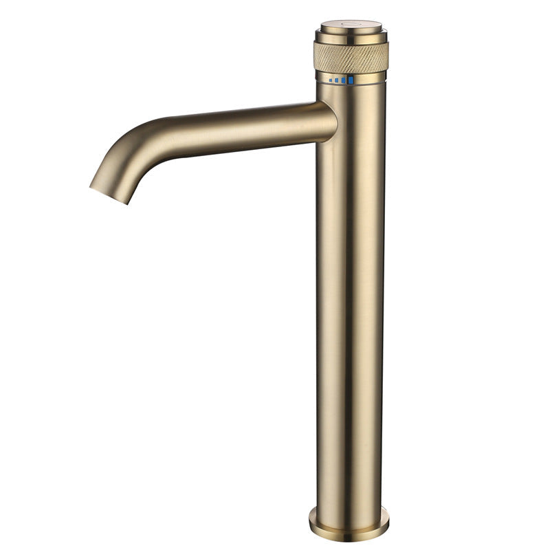 Single-handle bathroom mixer faucet for small bathroom spaces - hot and cold water control