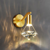 Metal frame texture on crystal wall light