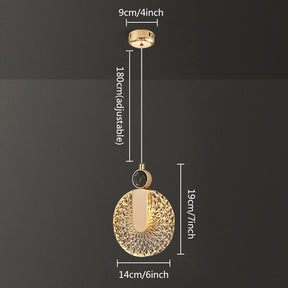 Gold Crystal Pendant Light for Dining Room and Kitchen - OpalDwell
