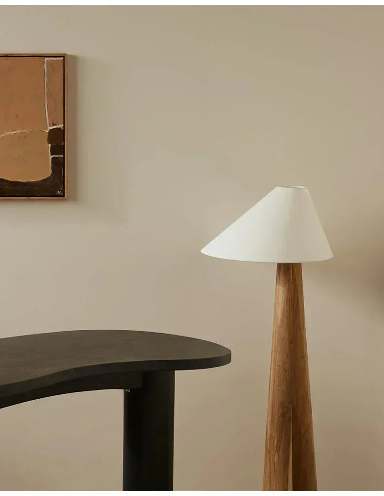 Liora Floor Lamp Close-Up of Wood Finish