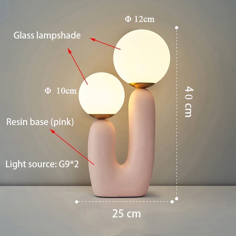 Frosted Glass Table Lamp Fixture Detail