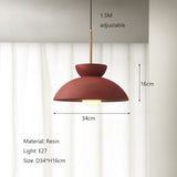 resin pendant light with cream finish for modern minimalist interiors