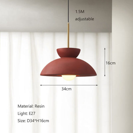 resin pendant light with cream finish for modern minimalist interiors