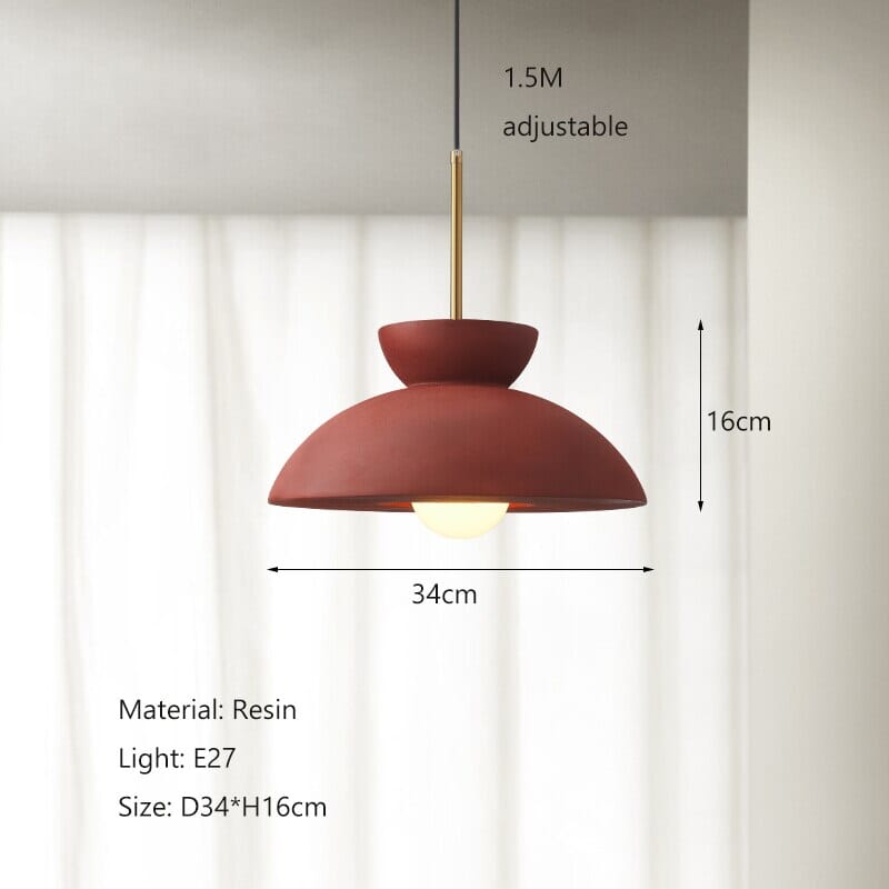 resin pendant light with cream finish for modern minimalist interiors