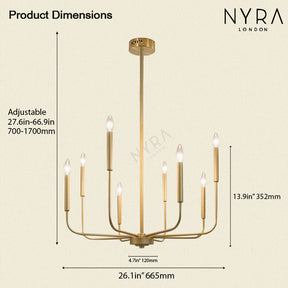 Rowan Chandelier - Farmhouse Industrial Style Detail