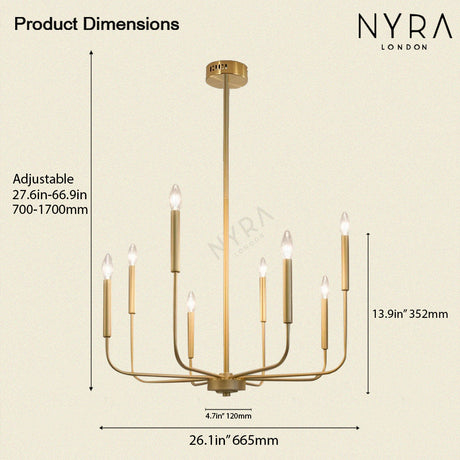Rowan Chandelier - Farmhouse Industrial Style Detail