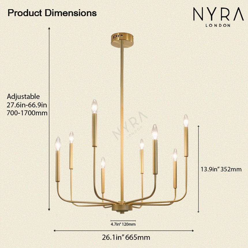 Rowan Chandelier - Farmhouse Industrial Style Detail