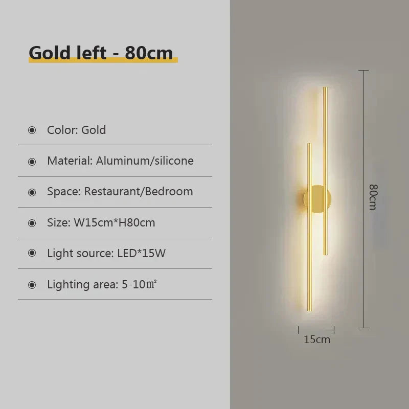 Double Head Wall Sconce with LED Lighting