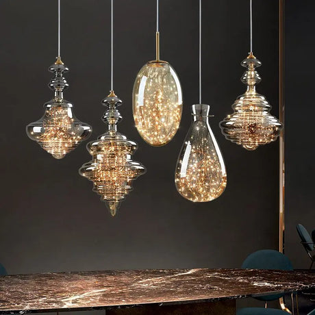 Geometric Star Pendant Light for Living Room