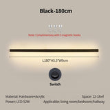 Acrylic wall lamp additional view corrosion-resistant iron finish