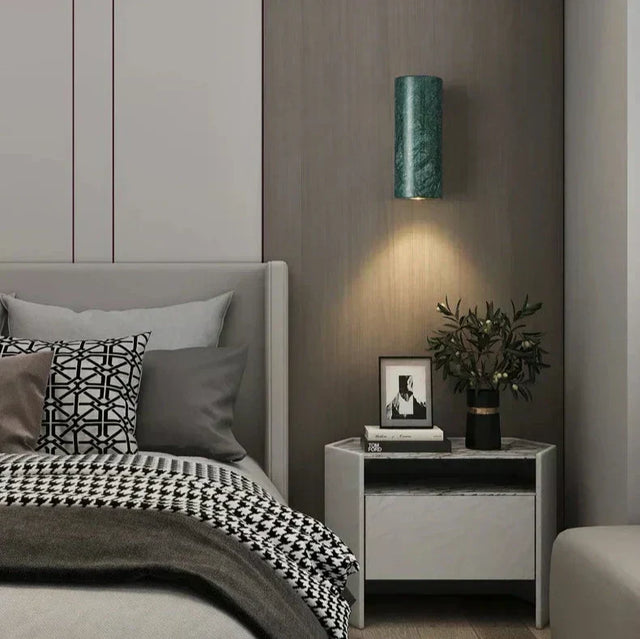 Metal wall sconce for bedroom decor