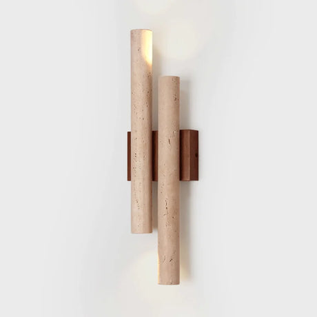 Travertine wall sconce for hallway