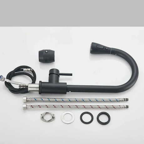 Modern black finish kitchen faucet for sinks