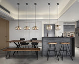 Glass pendant lamp detail of finish