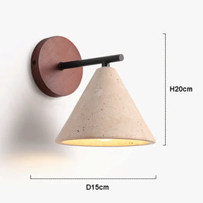 Travertine stone wall light