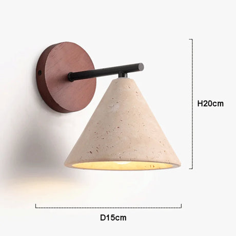 Travertine stone wall light
