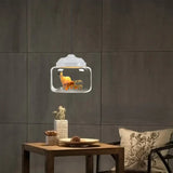 Animal Motif Pendant Light with Resin Figures