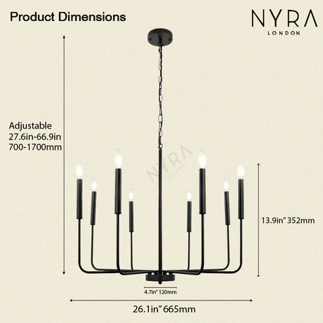Rowan Farmhouse Candle Chandelier - Kitchen Lighting Accent