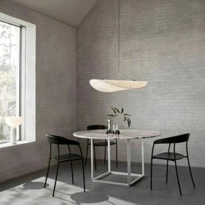 Woven Paper Pendant Light Knob Switch Detail