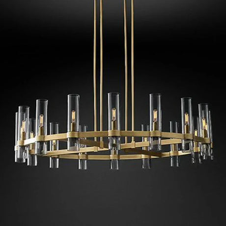 Maribel Chandelier - Iron and Glass Construction Detail