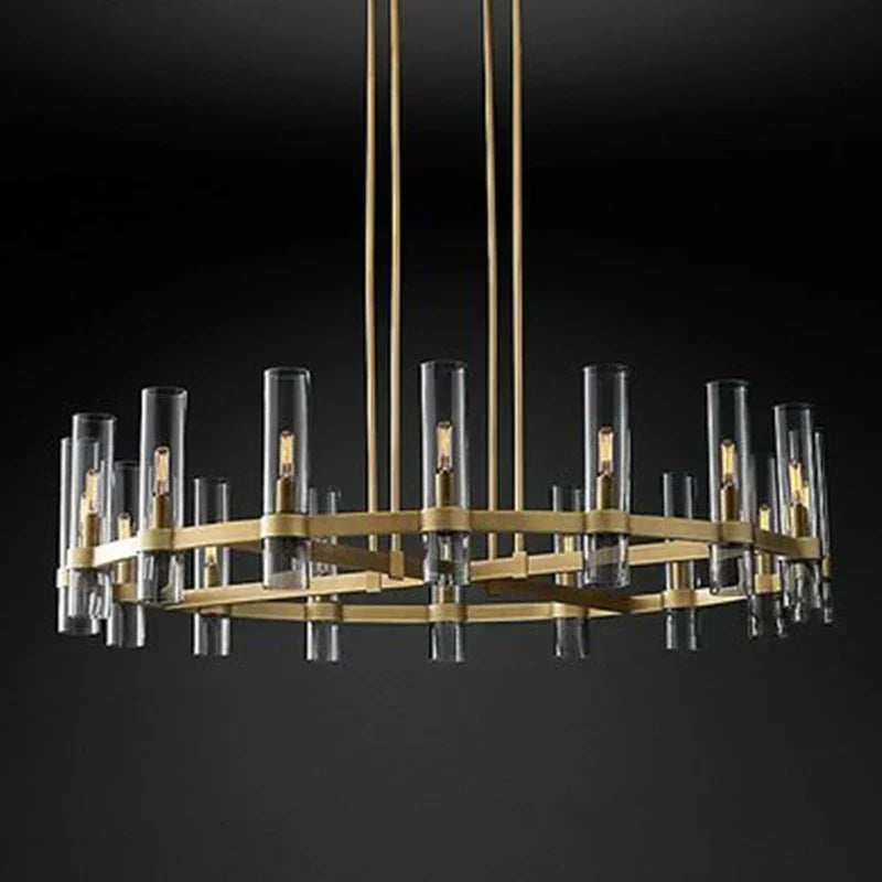 Maribel Chandelier - Iron and Glass Construction Detail