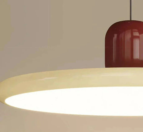 Cream Pendant Lamp with Eye-Friendly LED Glow
