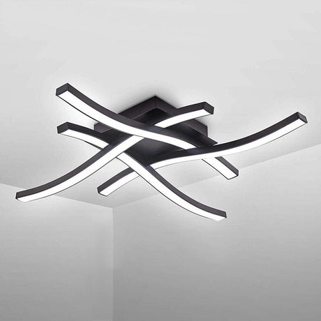 Fork-Shaped Ceiling Light Full View