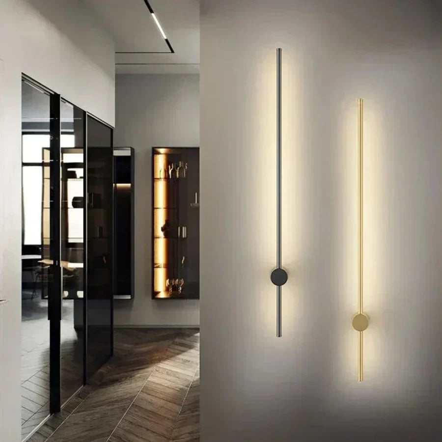 Square metal wall lamp LED for living room