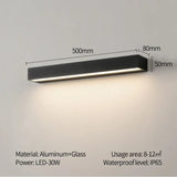 Marin Black Waterproof Outdoor Wall Lamp