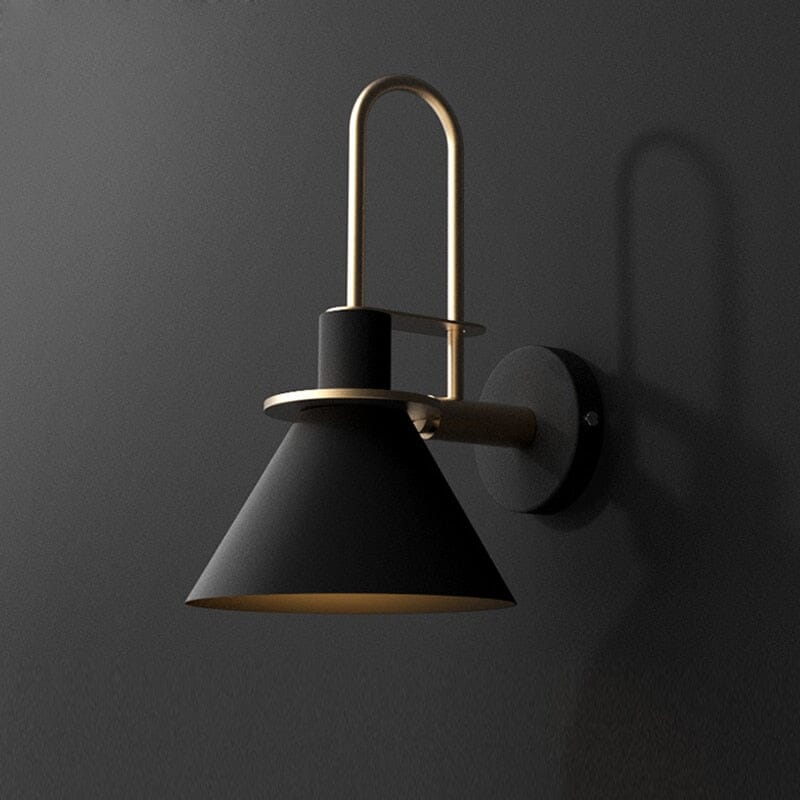 Metal lighting fixture close-up