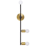Aluminum finish detail on wall light
