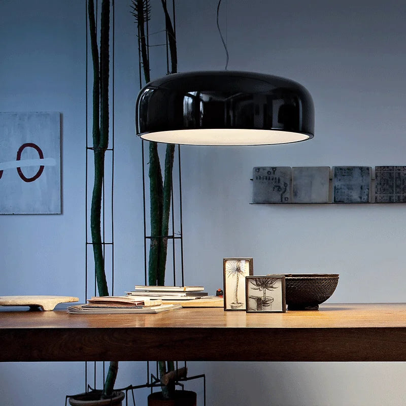 Round Pendant Light Contemporary Ceiling Accent - OpalDwell